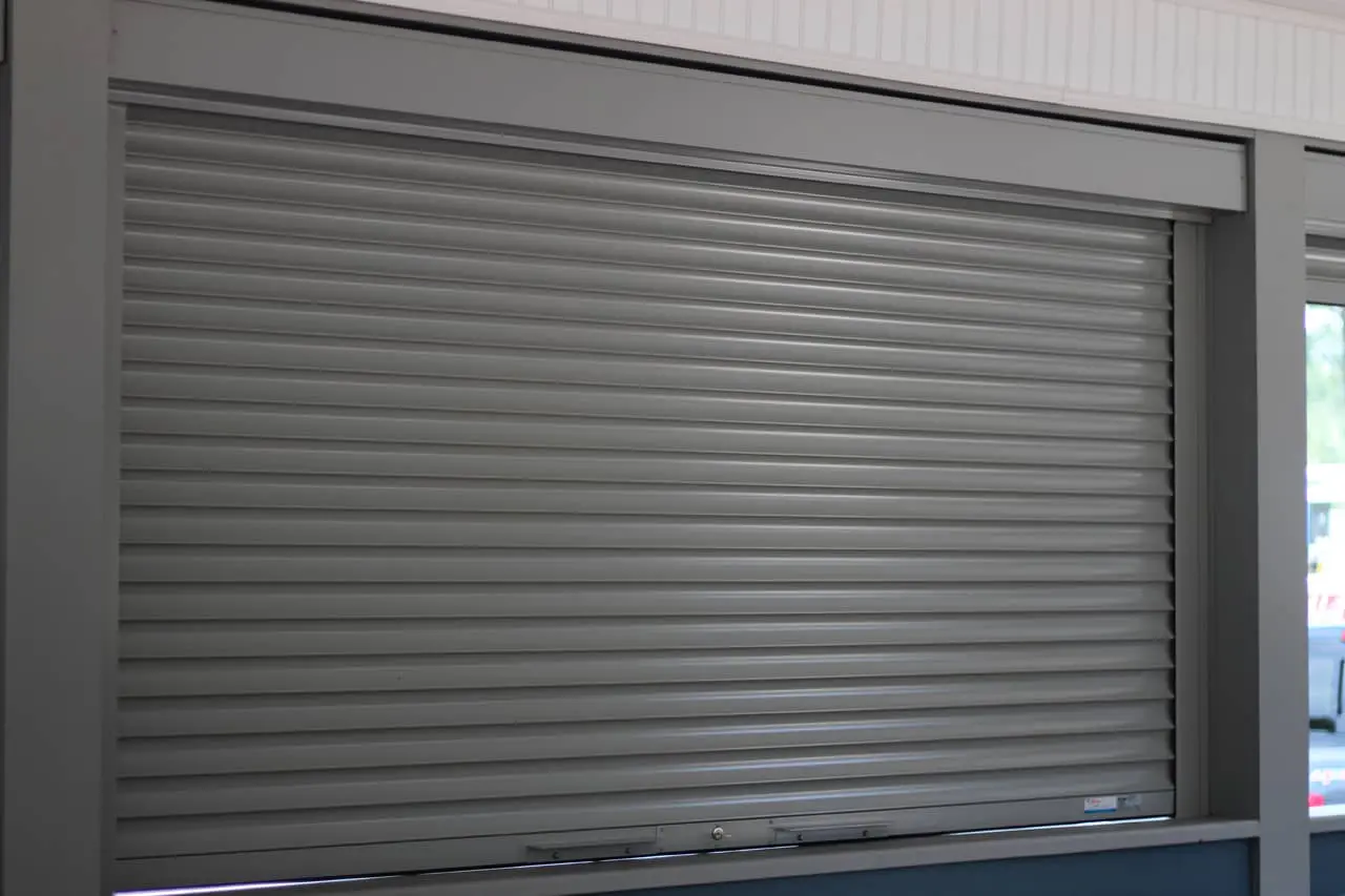 Security shutter on a window