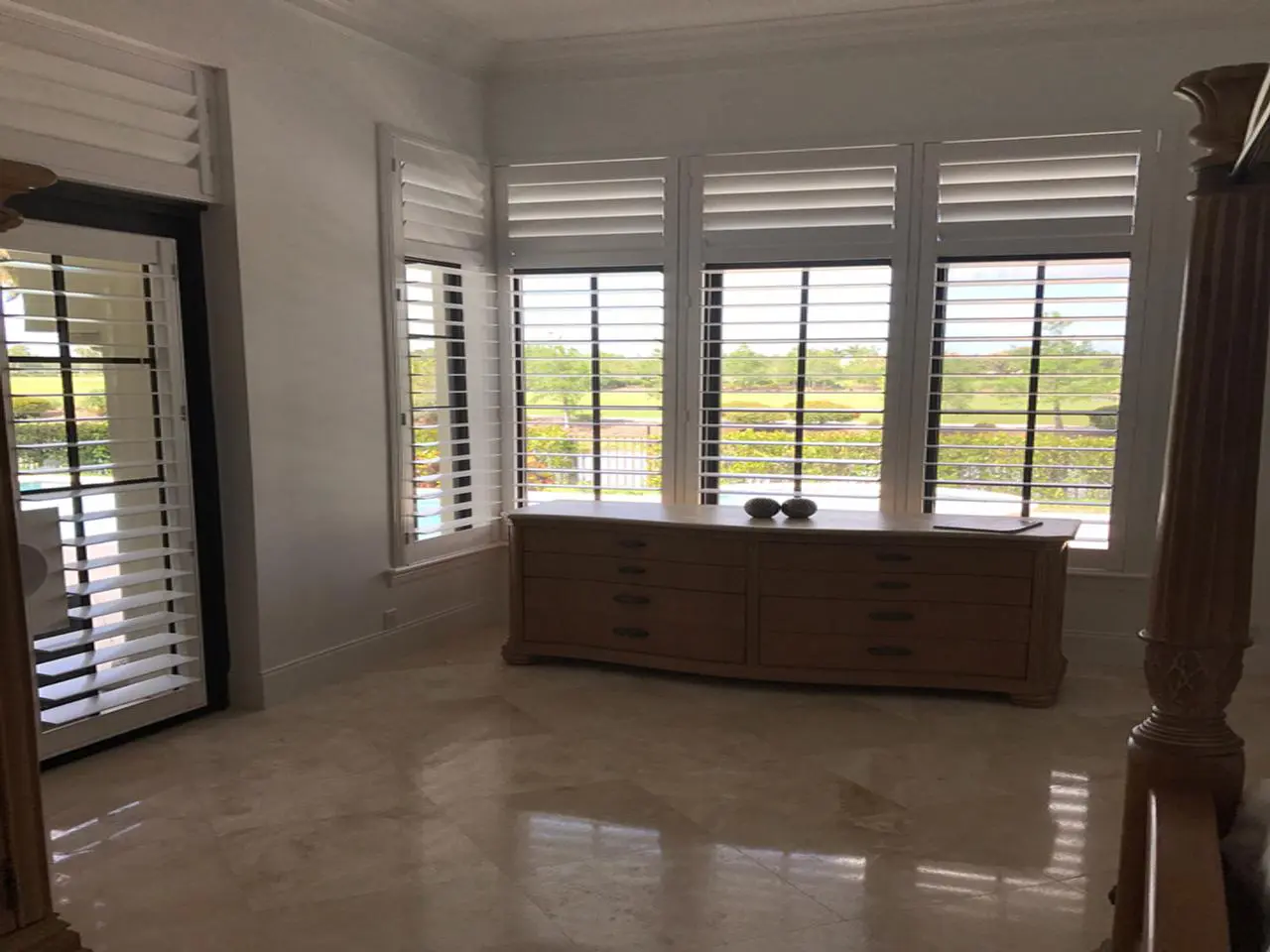 interior shutters on bedroom windows