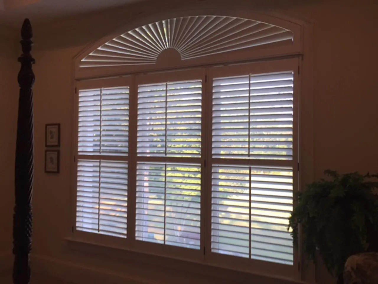 interior shutters on bedroom windows
