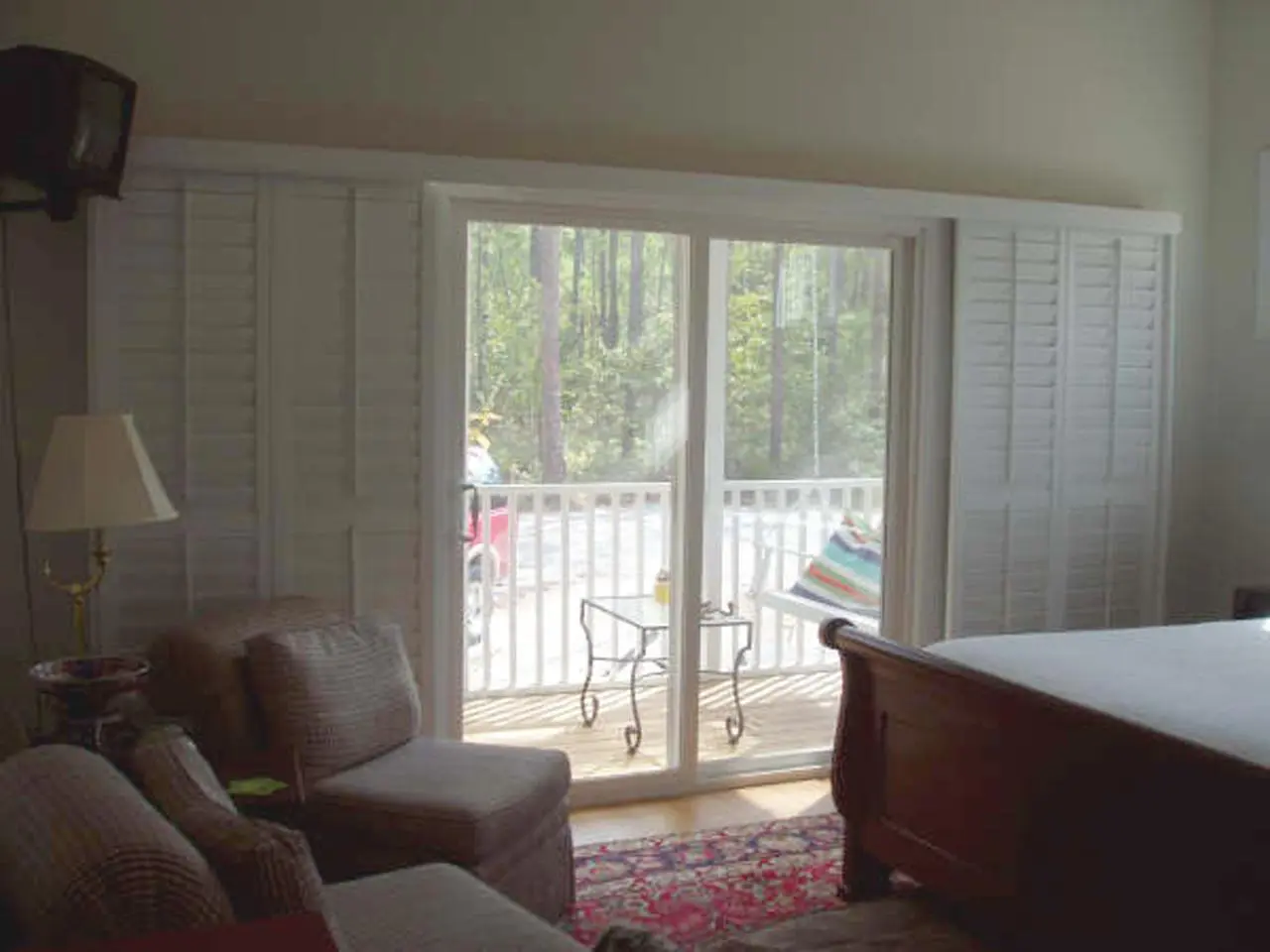 interior shutters on bedroom windows