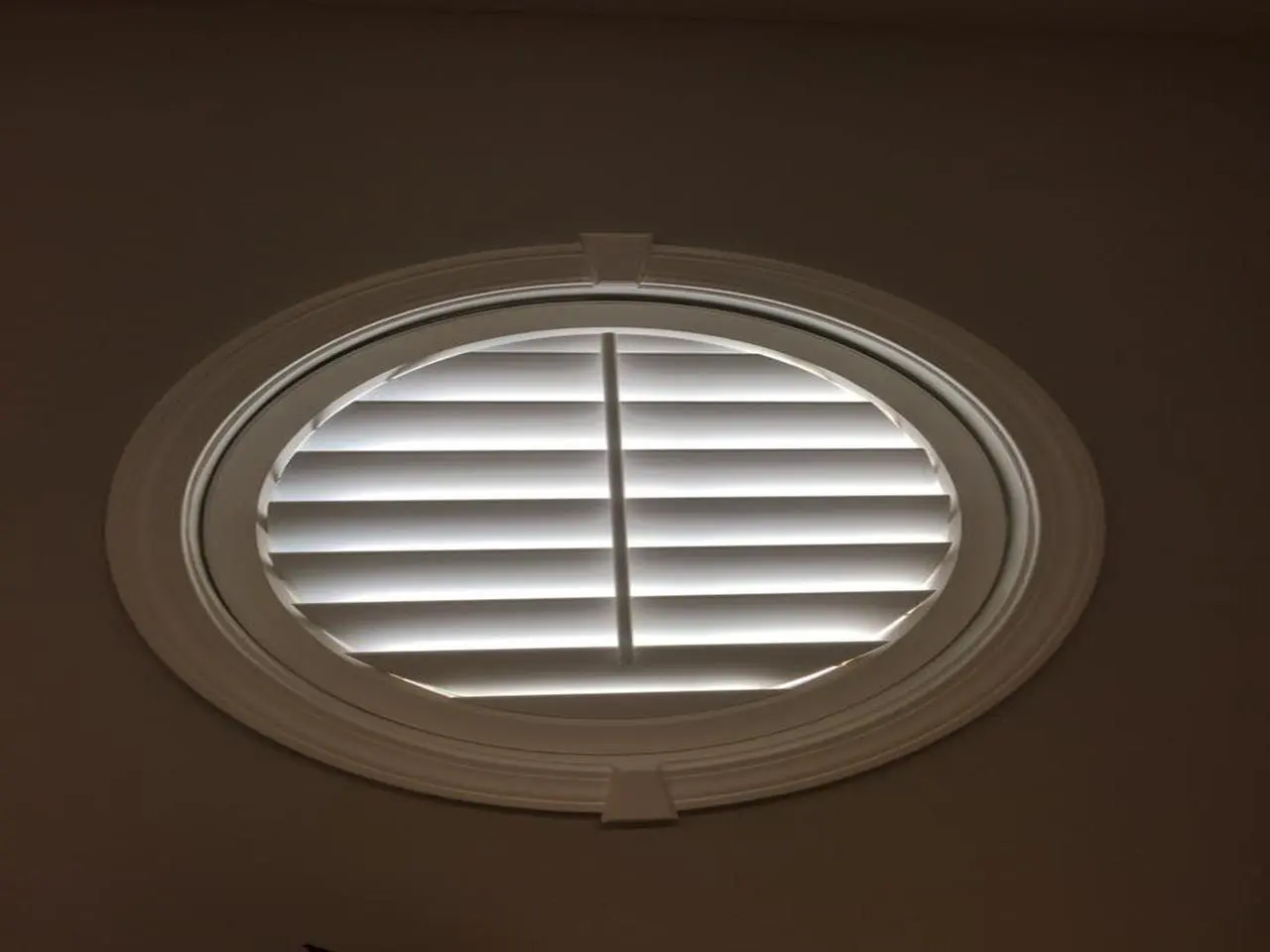 closeup interior window shutters