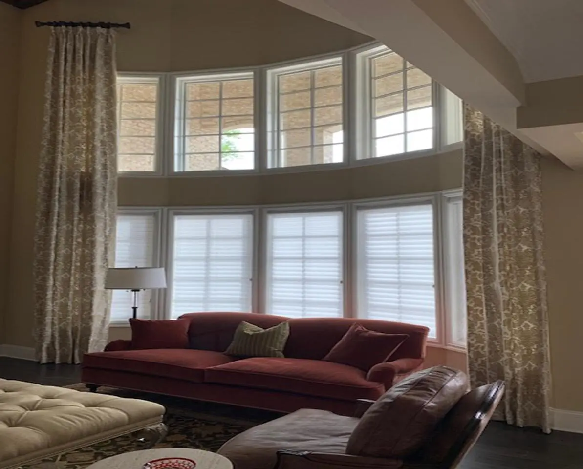 Hunter Douglas shades in living room