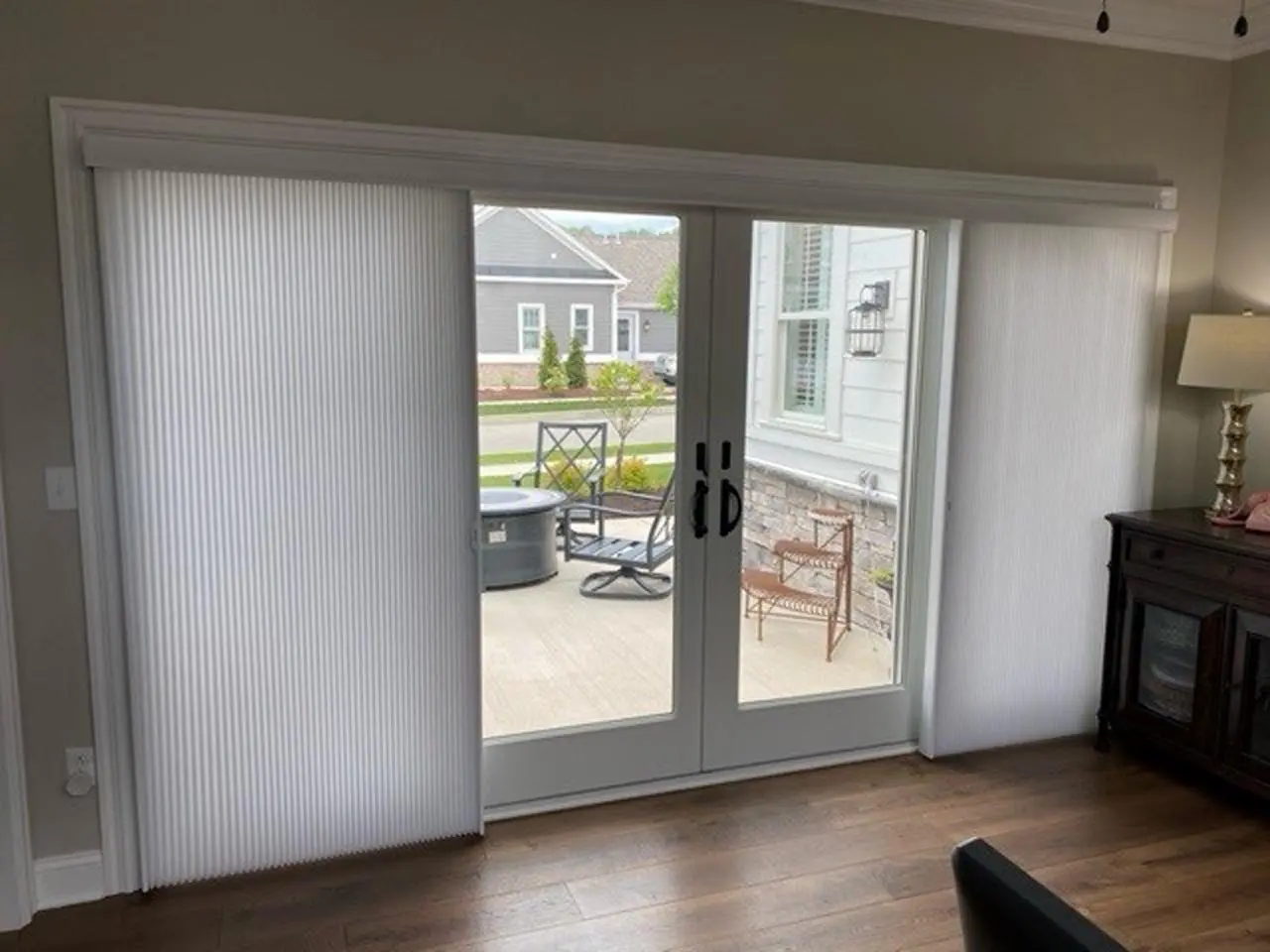 Luminette sheer panels in living room