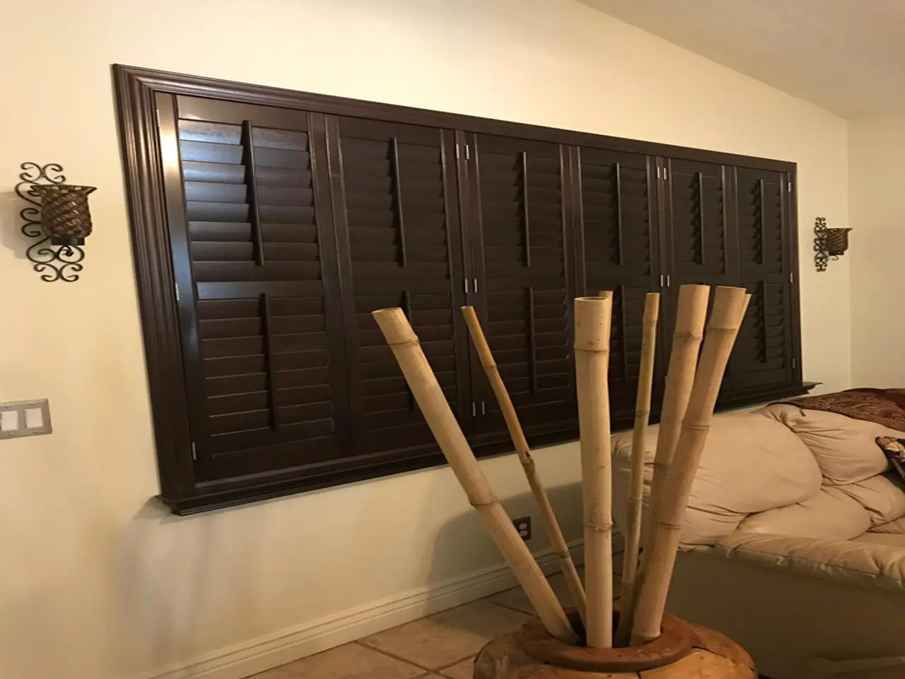 shutters in a living room