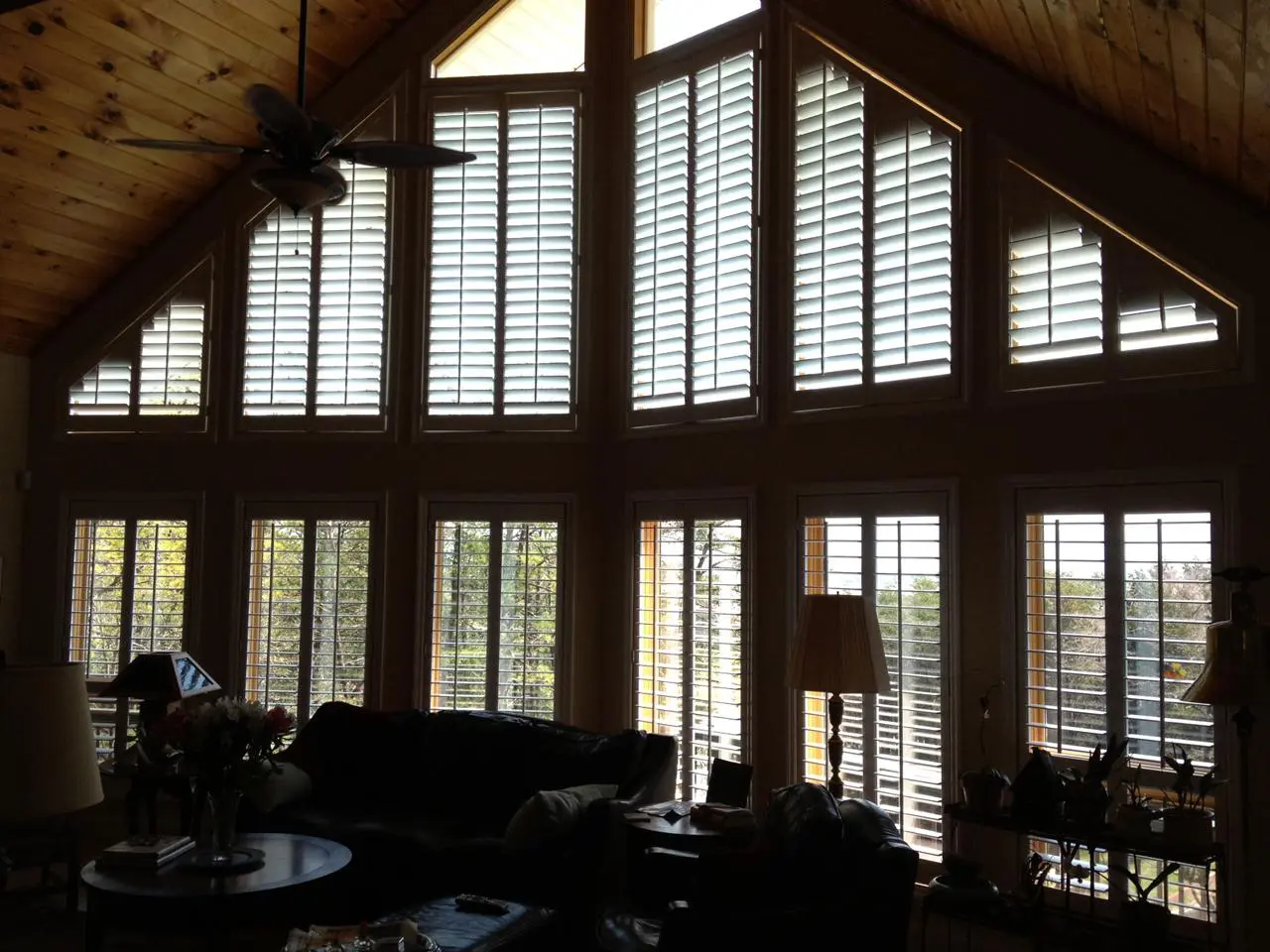 shutters in a living room