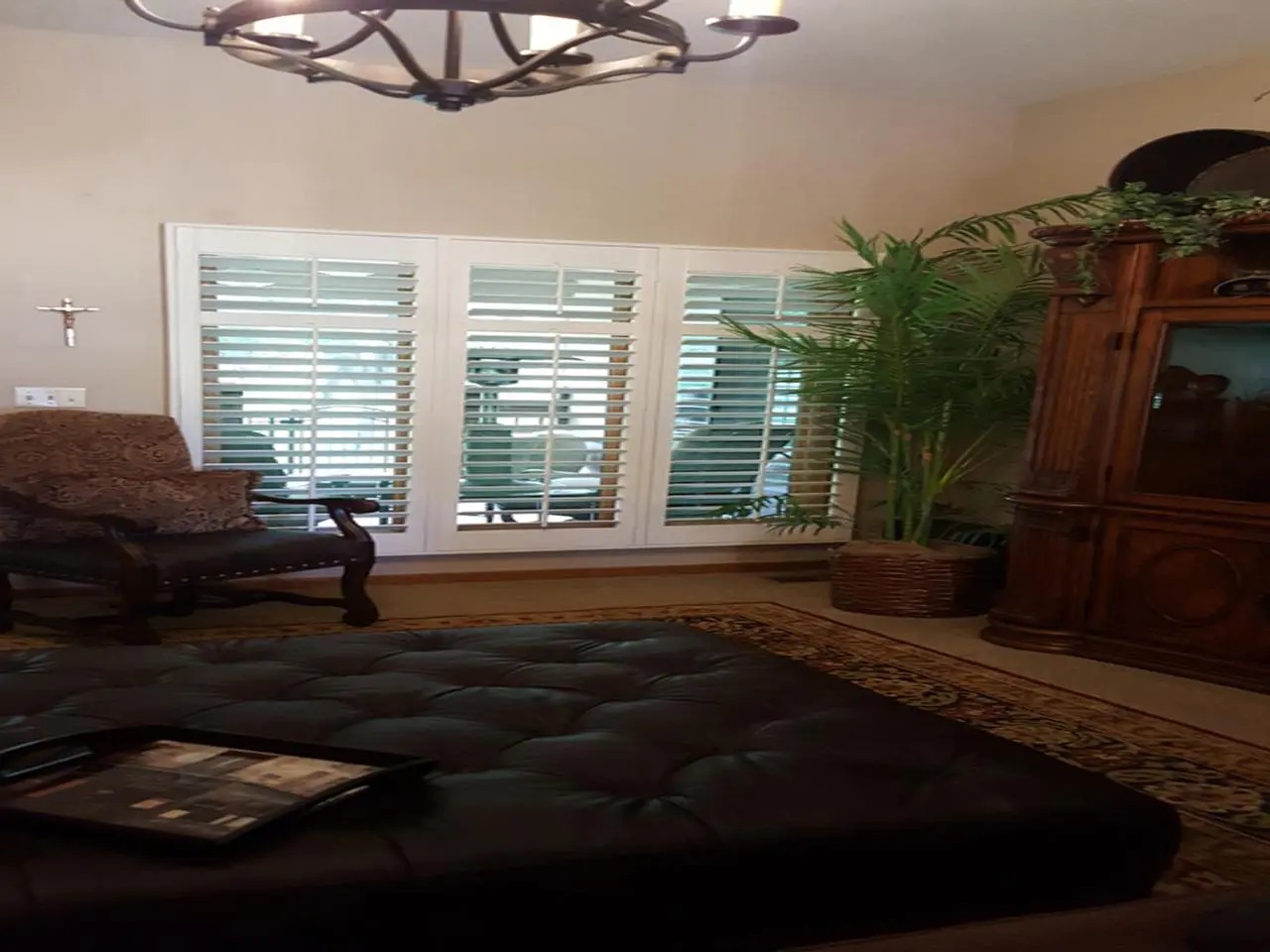 shutters in a living room