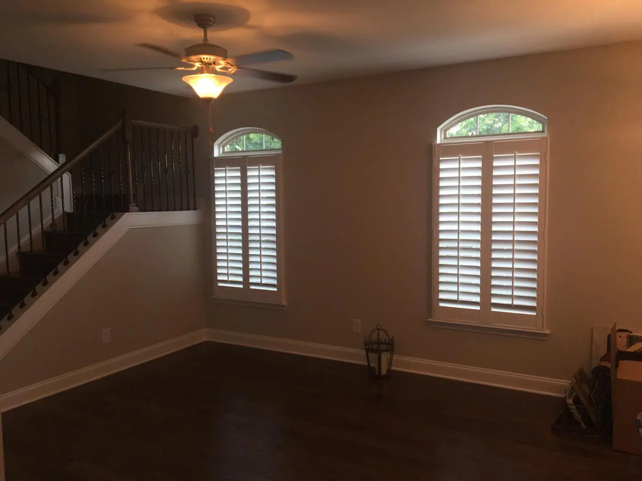 shutters in a living room