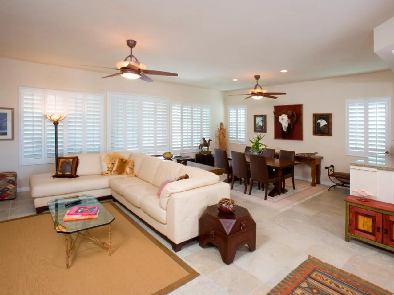 shutters in a living room