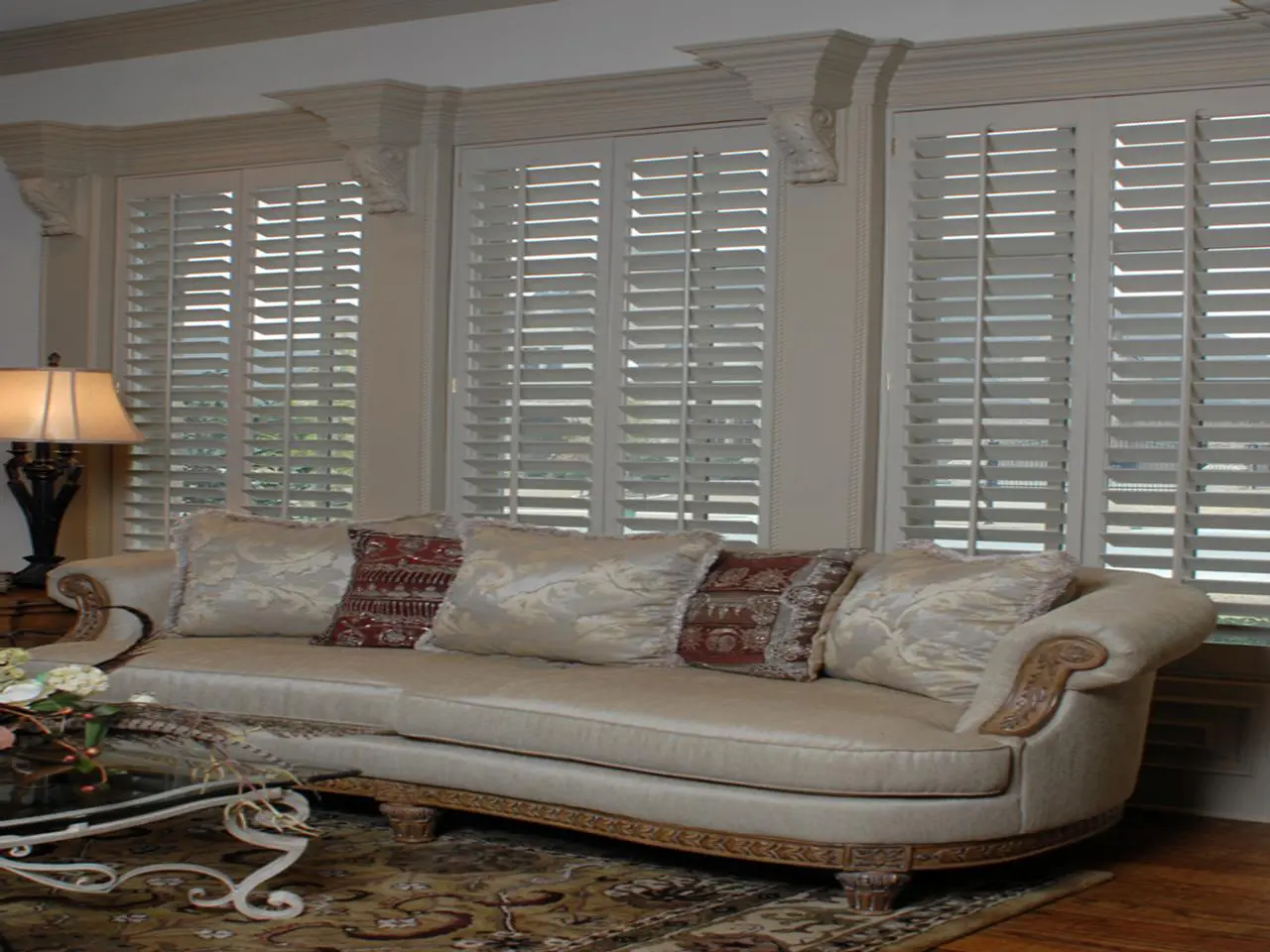 shutters in a living room