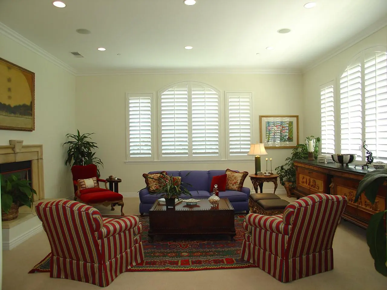 shutters in a living room