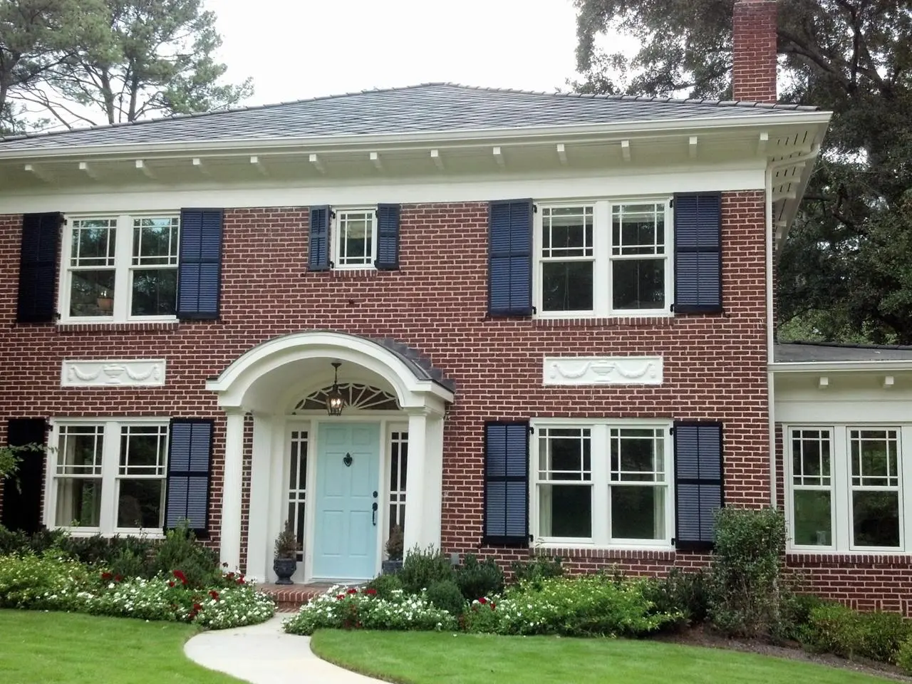 louvered exterior shutters