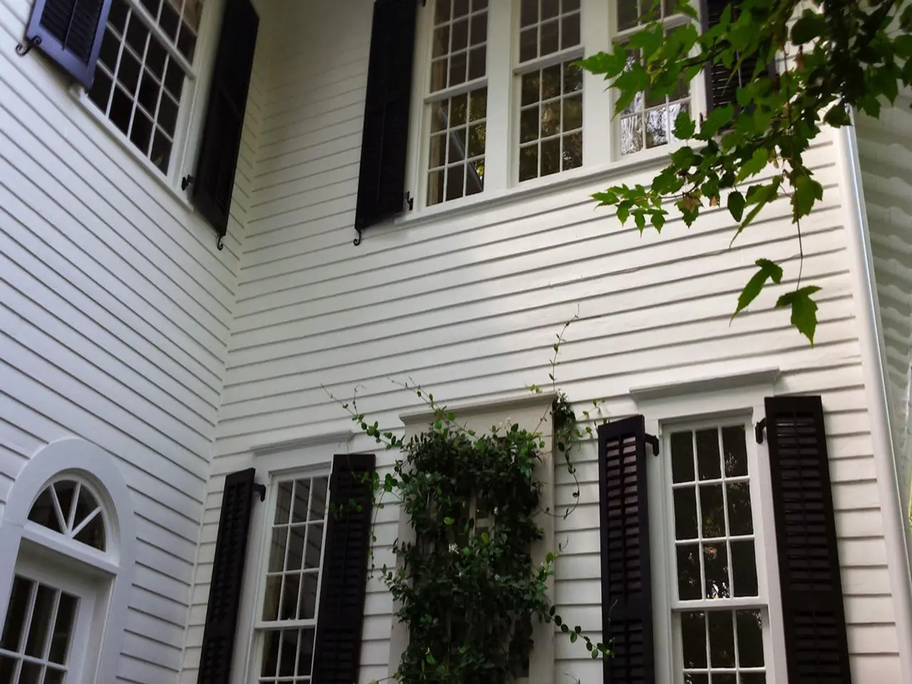louvered exterior shutters
