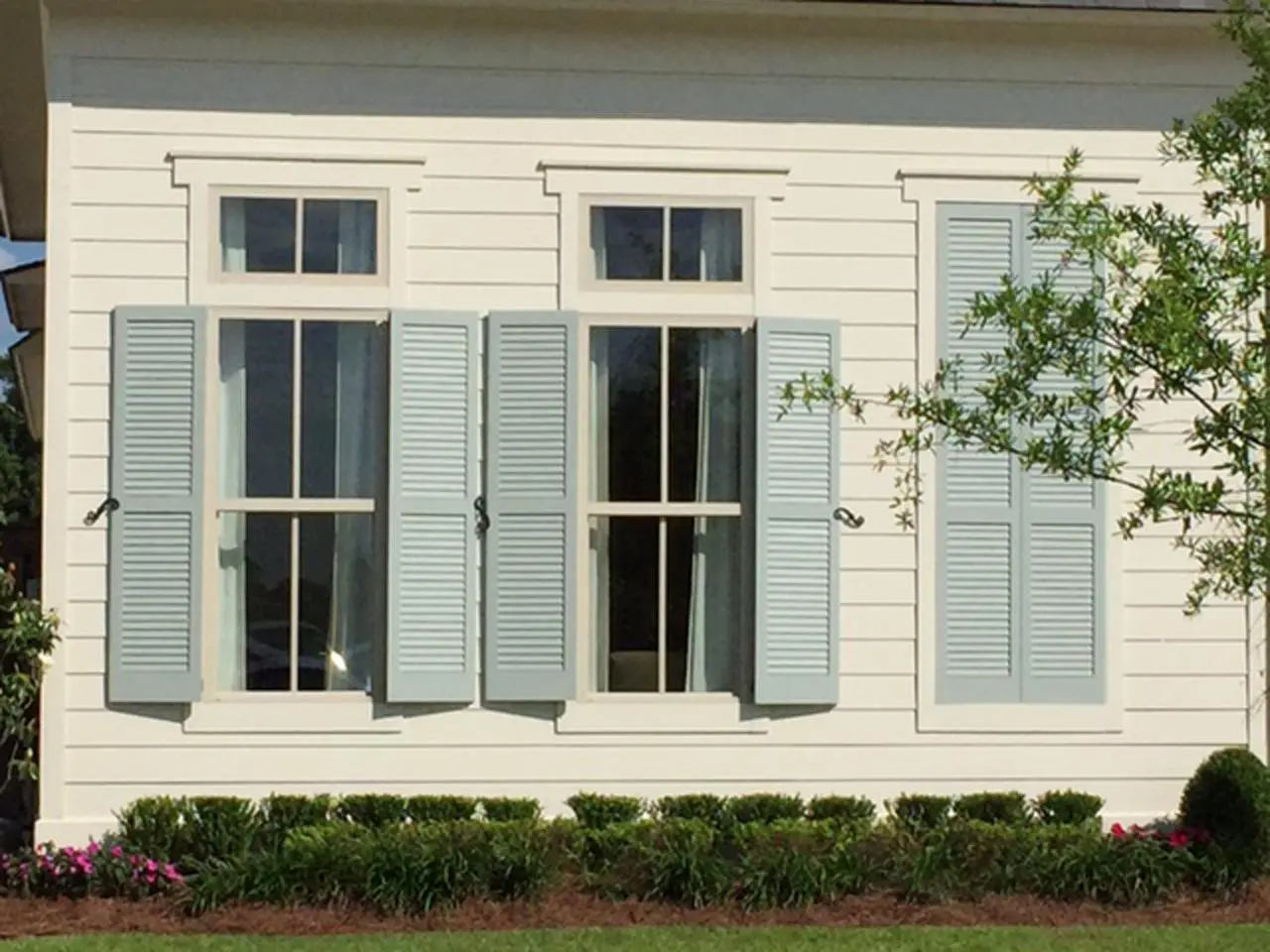 louvered exterior shutters
