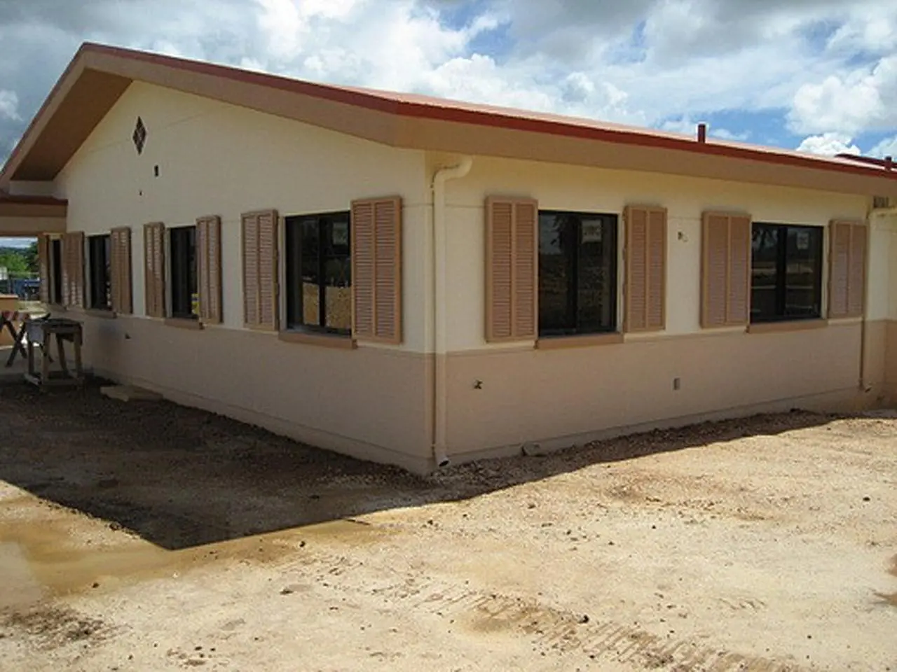 louvered exterior shutters