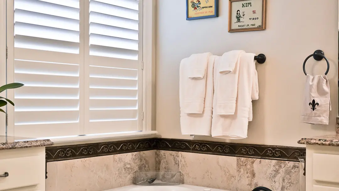 LouverWood Shutters in Bathroom