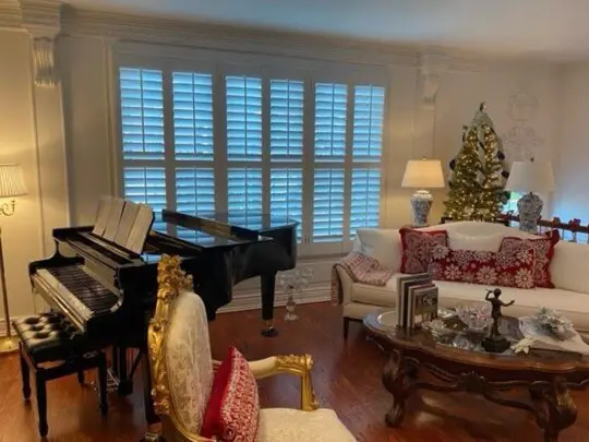 Classic shutters in living room