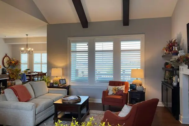 plantation shutters add privacy and light control