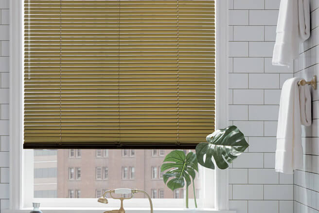 Modern Precious Metals aluminum mini blinds