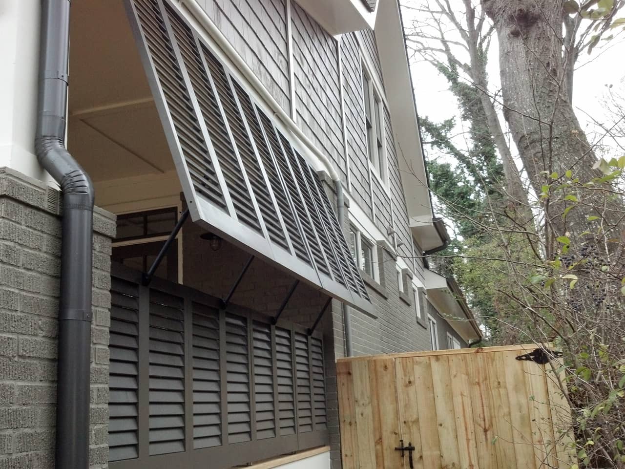 Bahama shutters on a porch