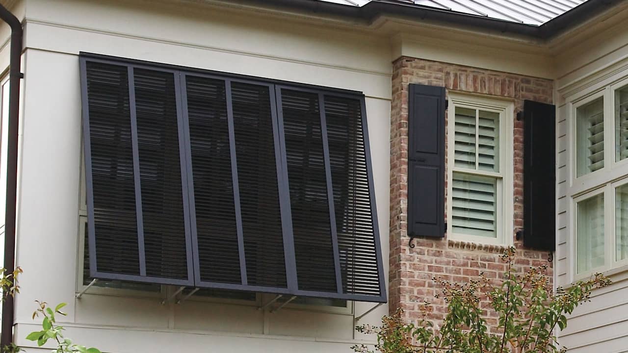 Bahama shutters on a house