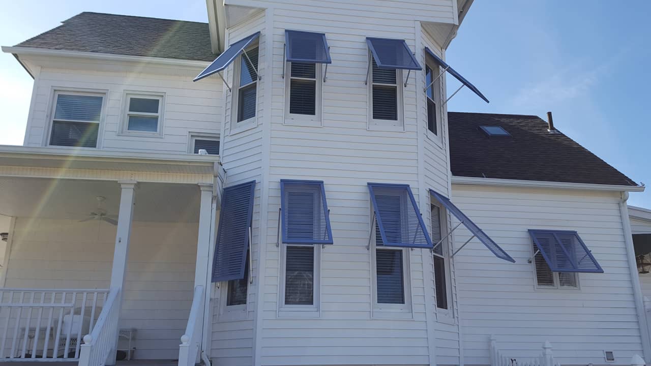 Bahama shutters on a house