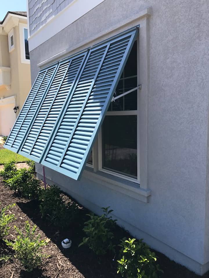 Bahama shutters on a house