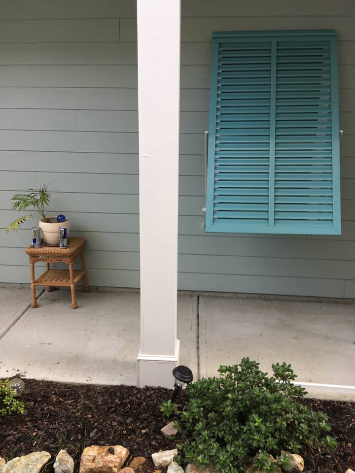 Bahama shutters on a house