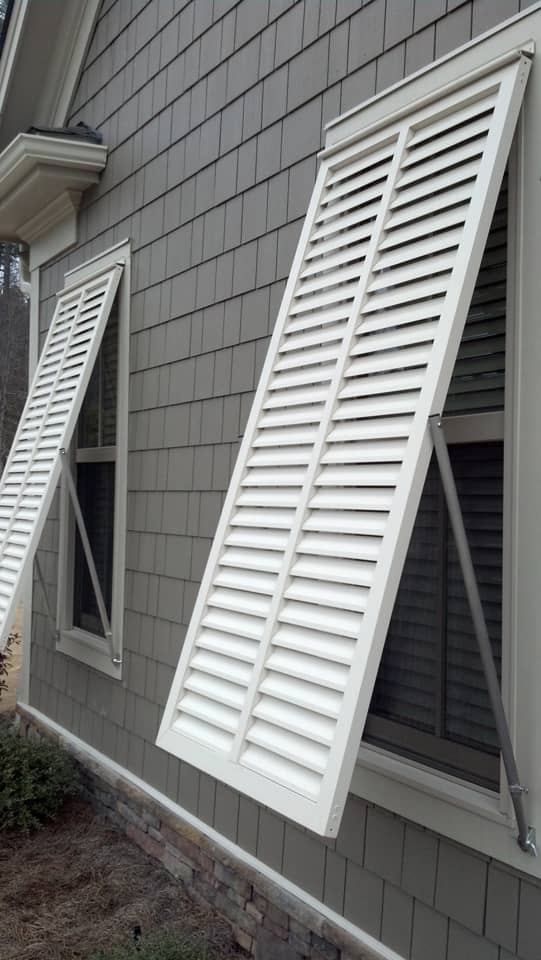 Bahama shutters on a house