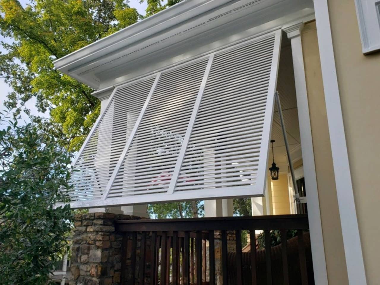 Bahama shutters on a porch