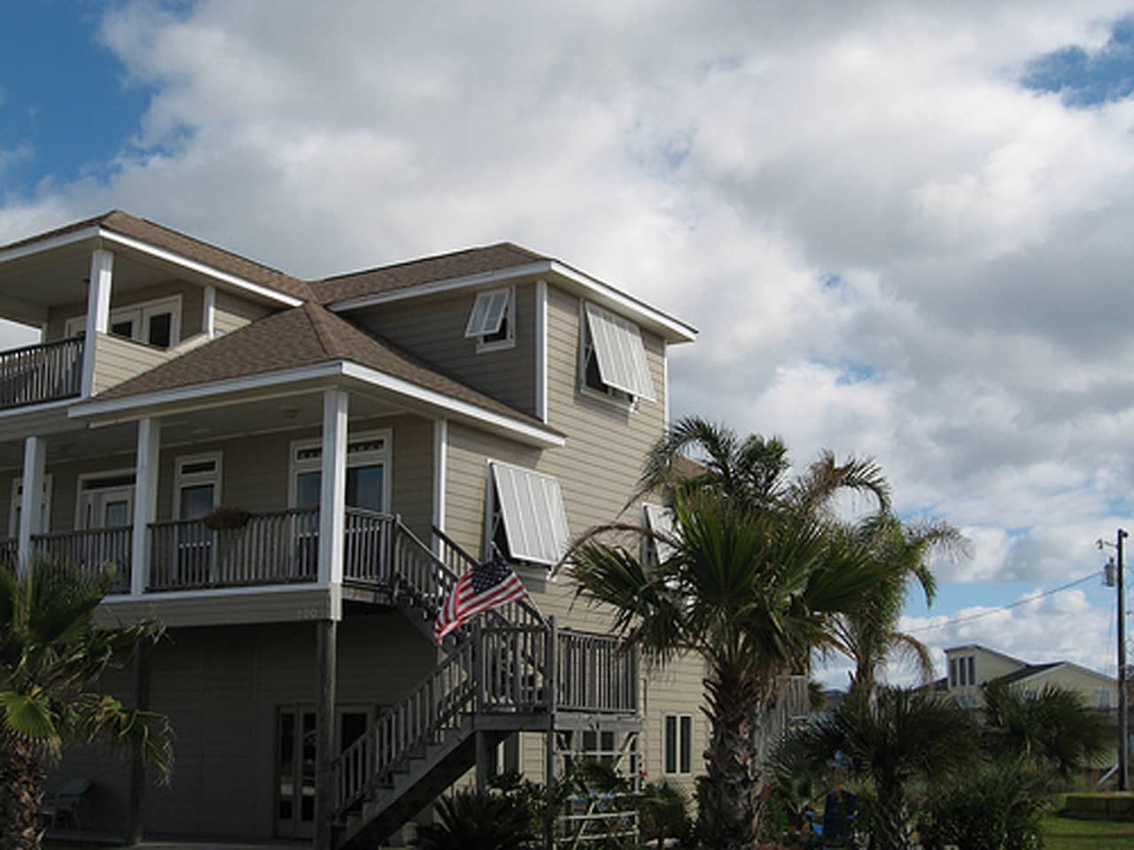 Bahama shutters on a house