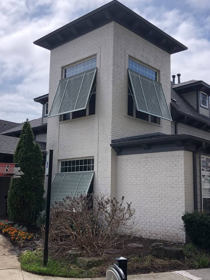 Bahama shutters on a house