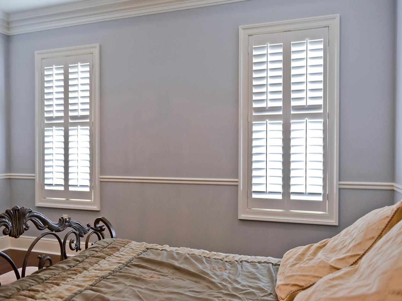 interior shutters on bedroom windows