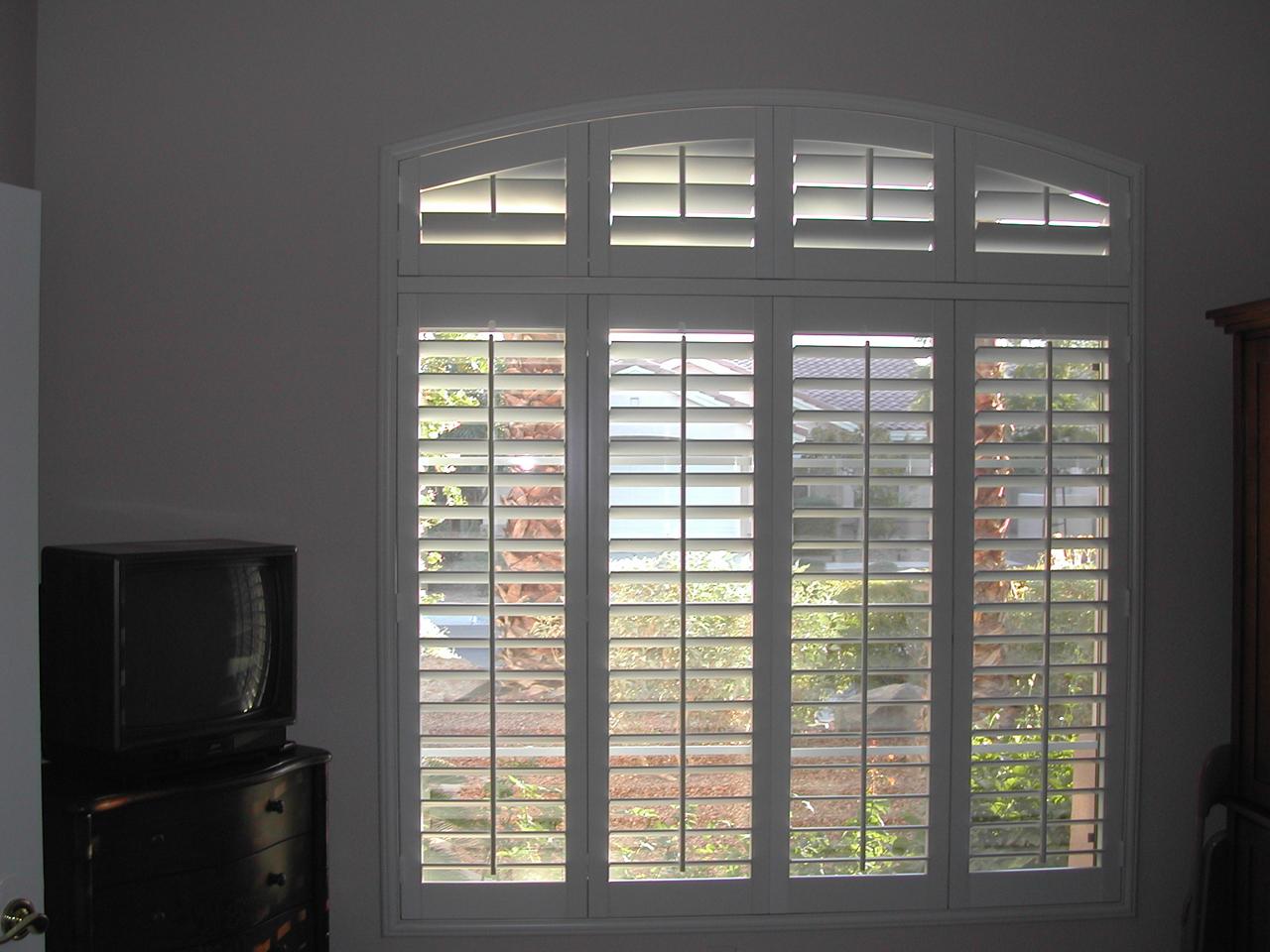 interior shutters on bedroom windows