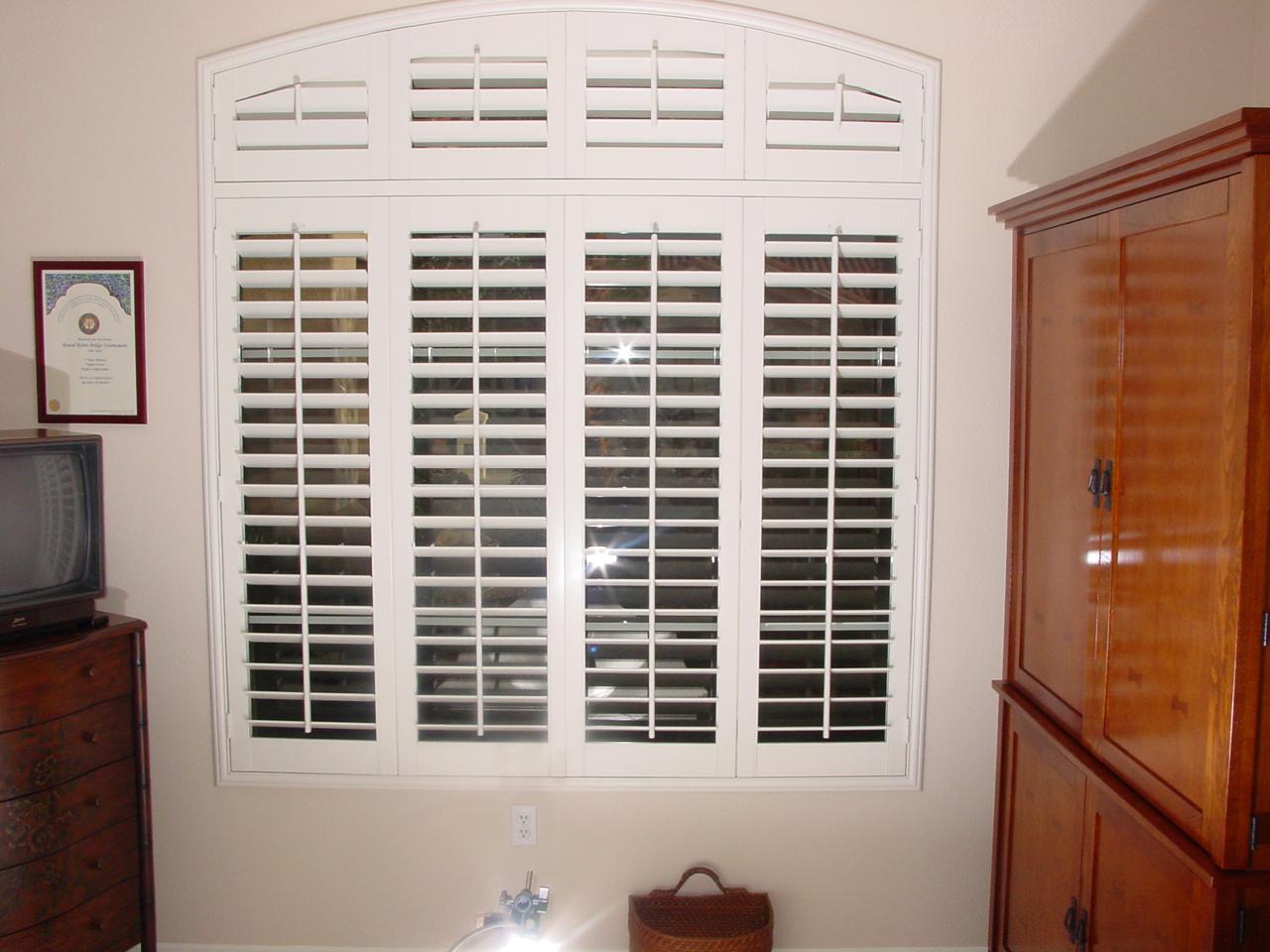 interior shutters on bedroom windows