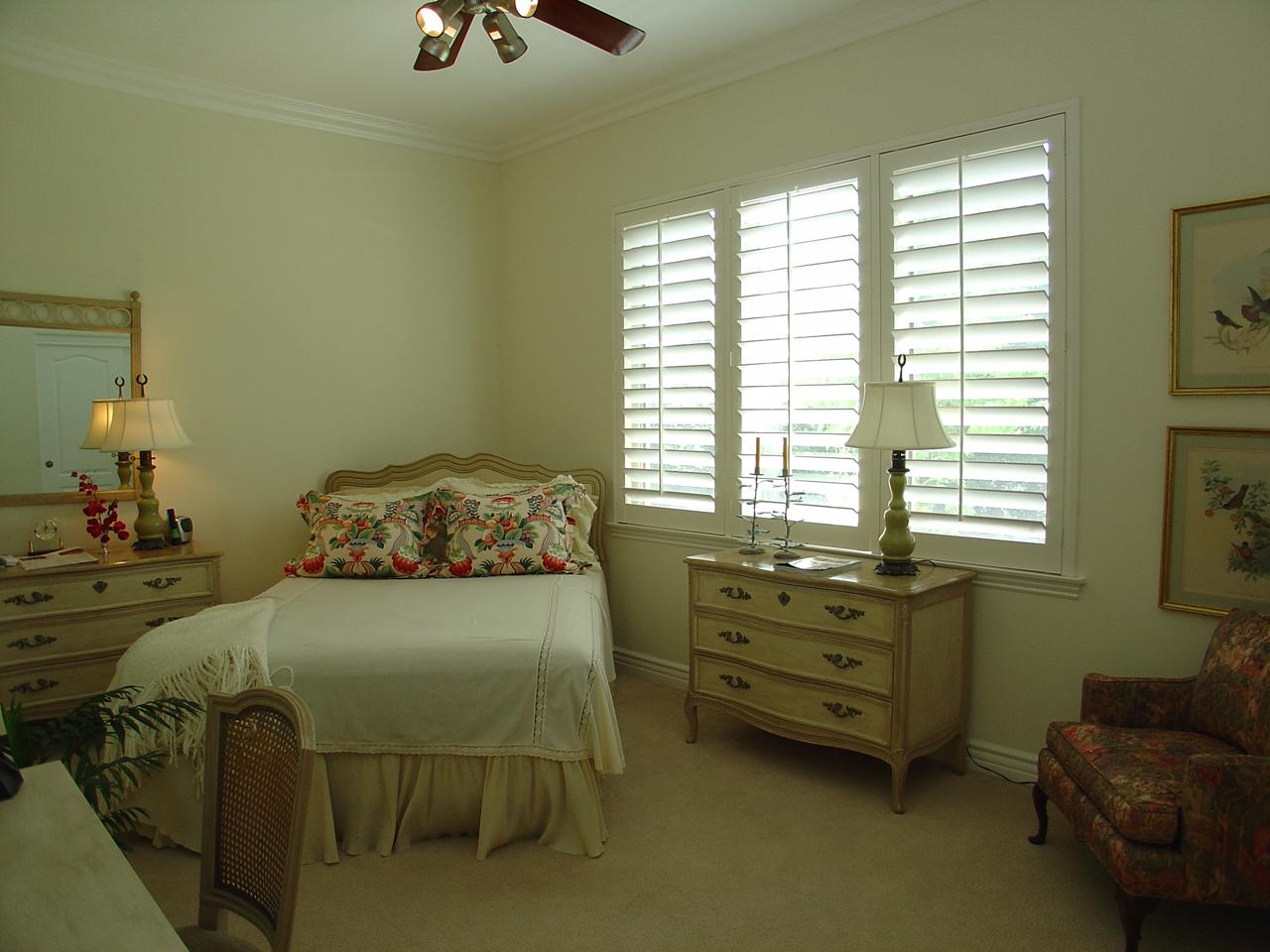 interior shutters on bedroom windows