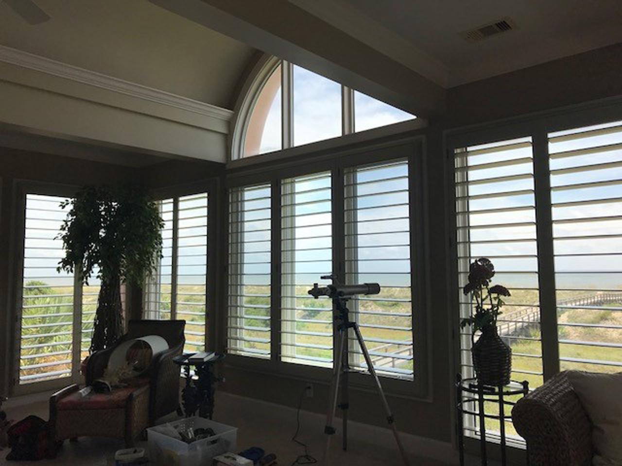 interior shutters on bedroom windows