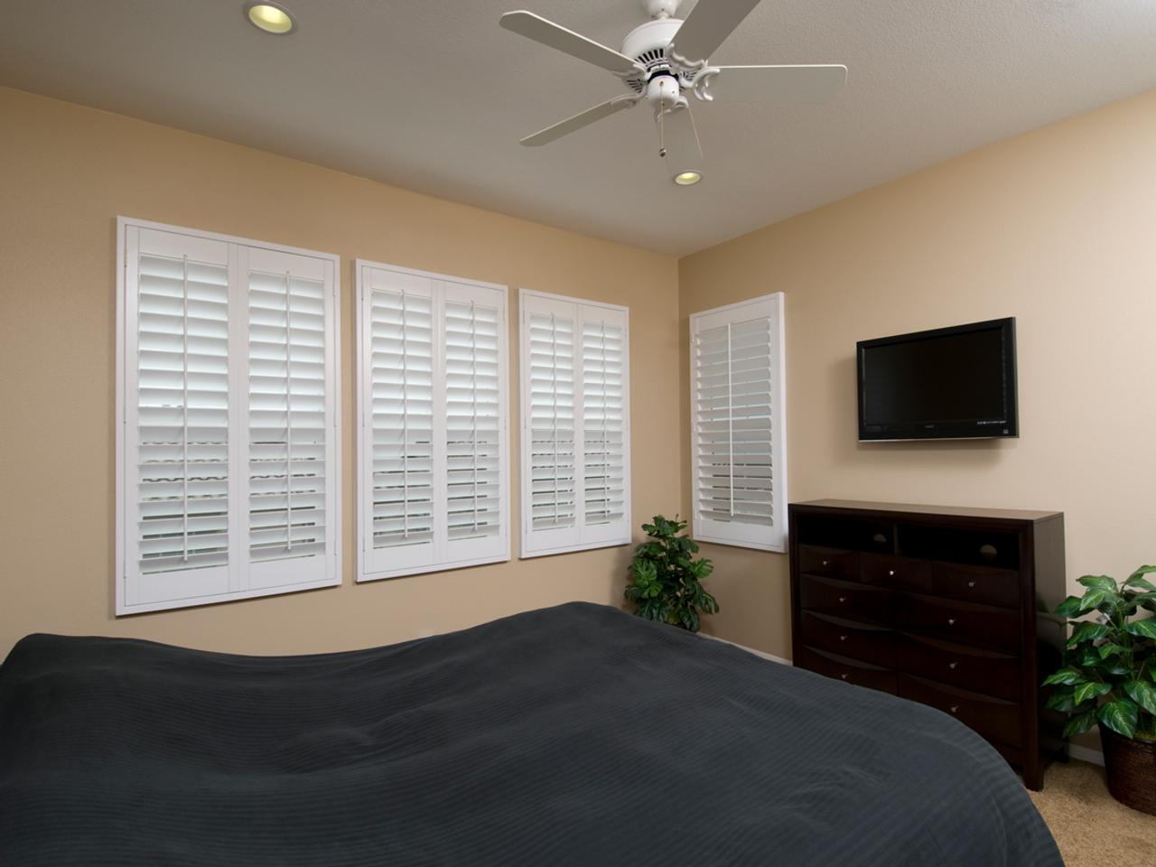 interior shutters on bedroom windows