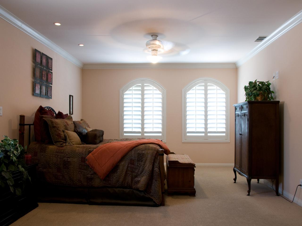 interior shutters on bedroom windows