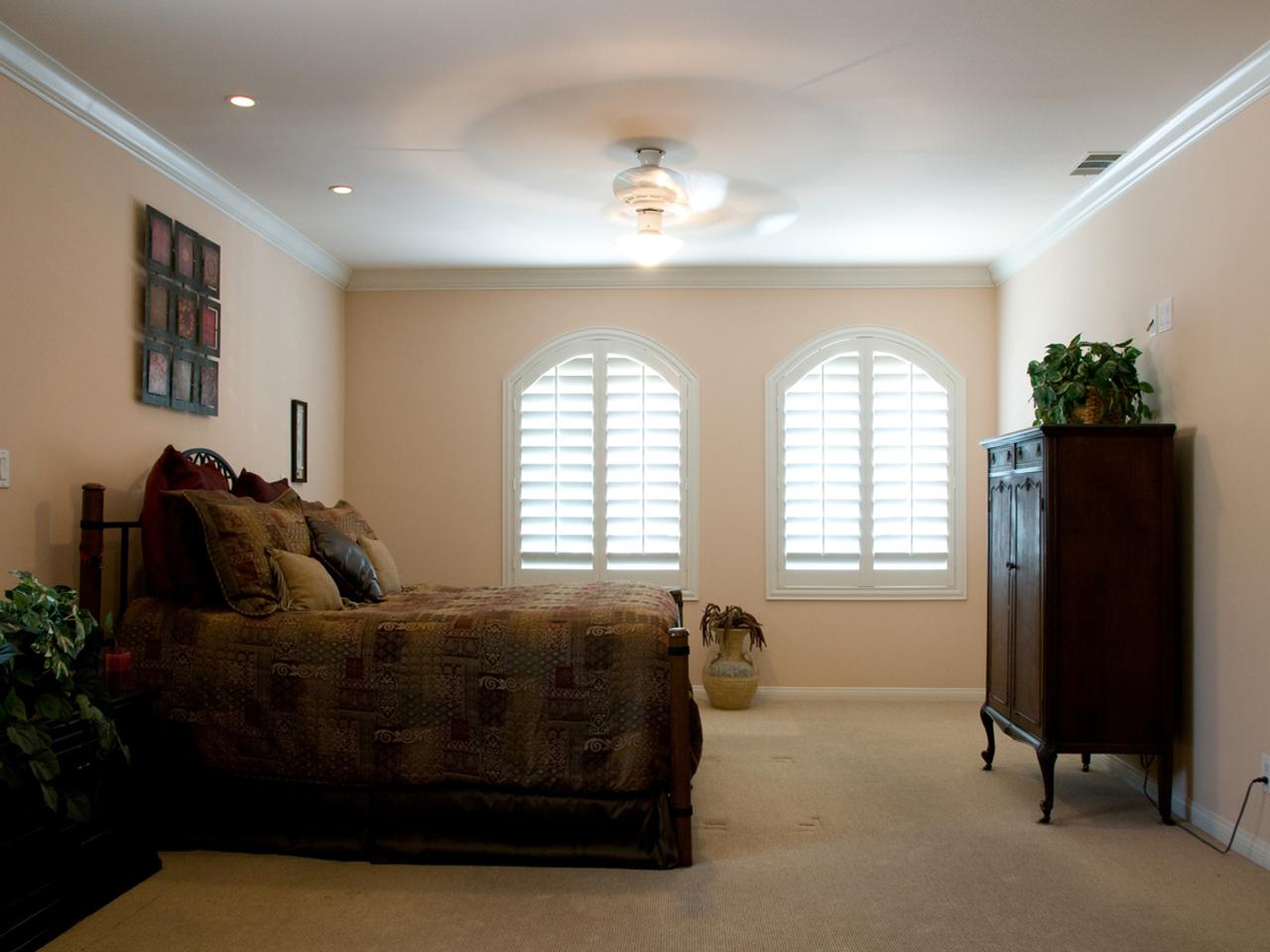 interior shutters on bedroom windows