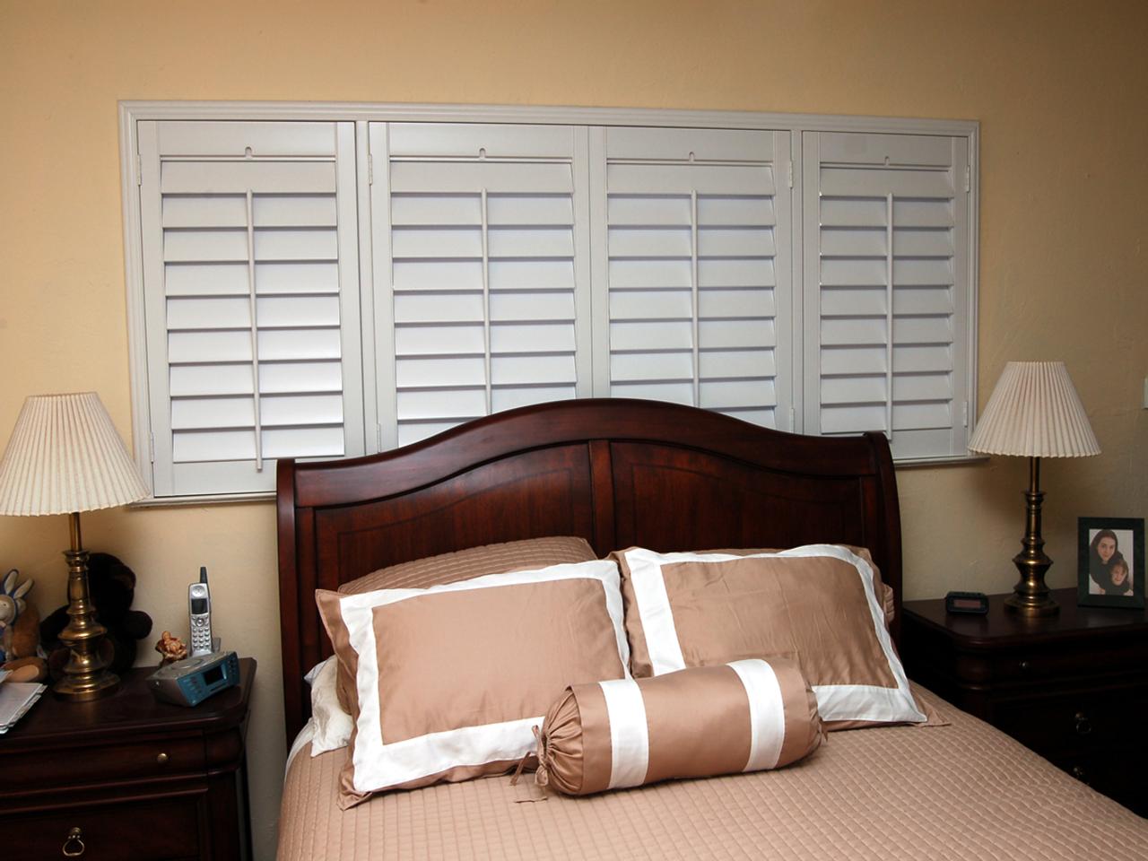 interior shutters on bedroom windows