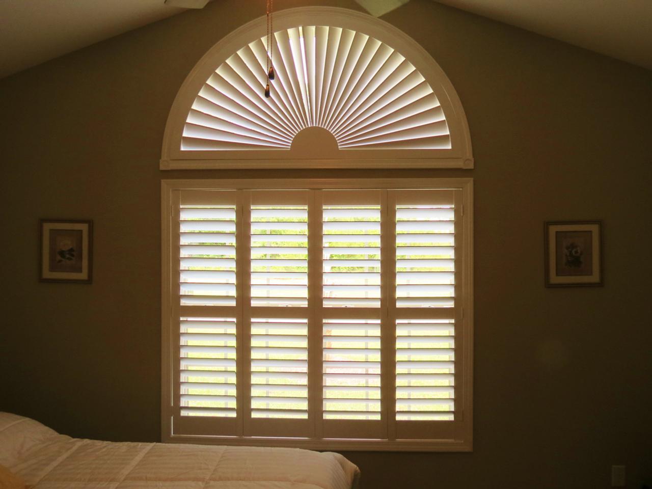 interior shutters on bedroom windows