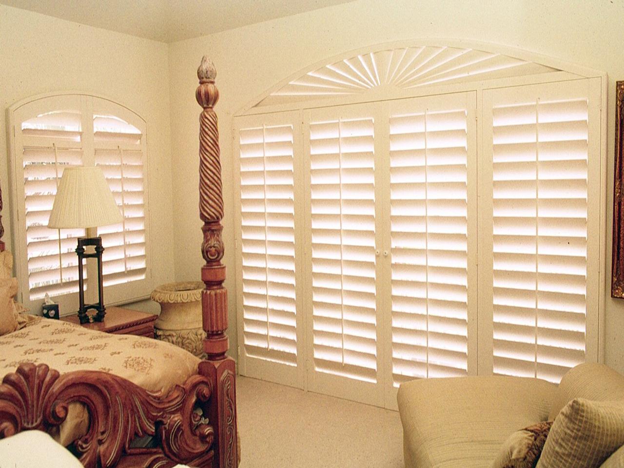 interior shutters on bedroom windows