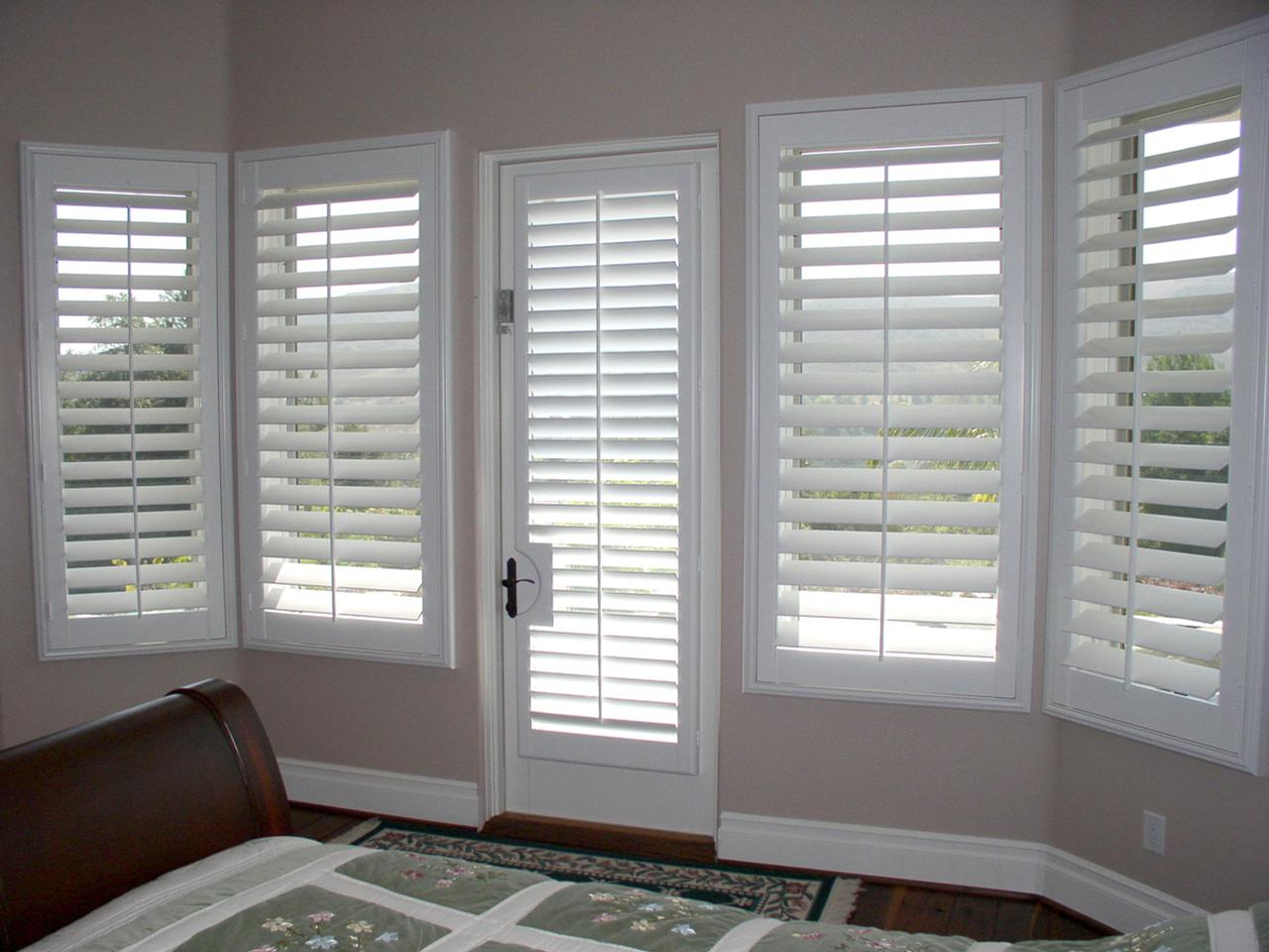 interior shutters on bedroom windows