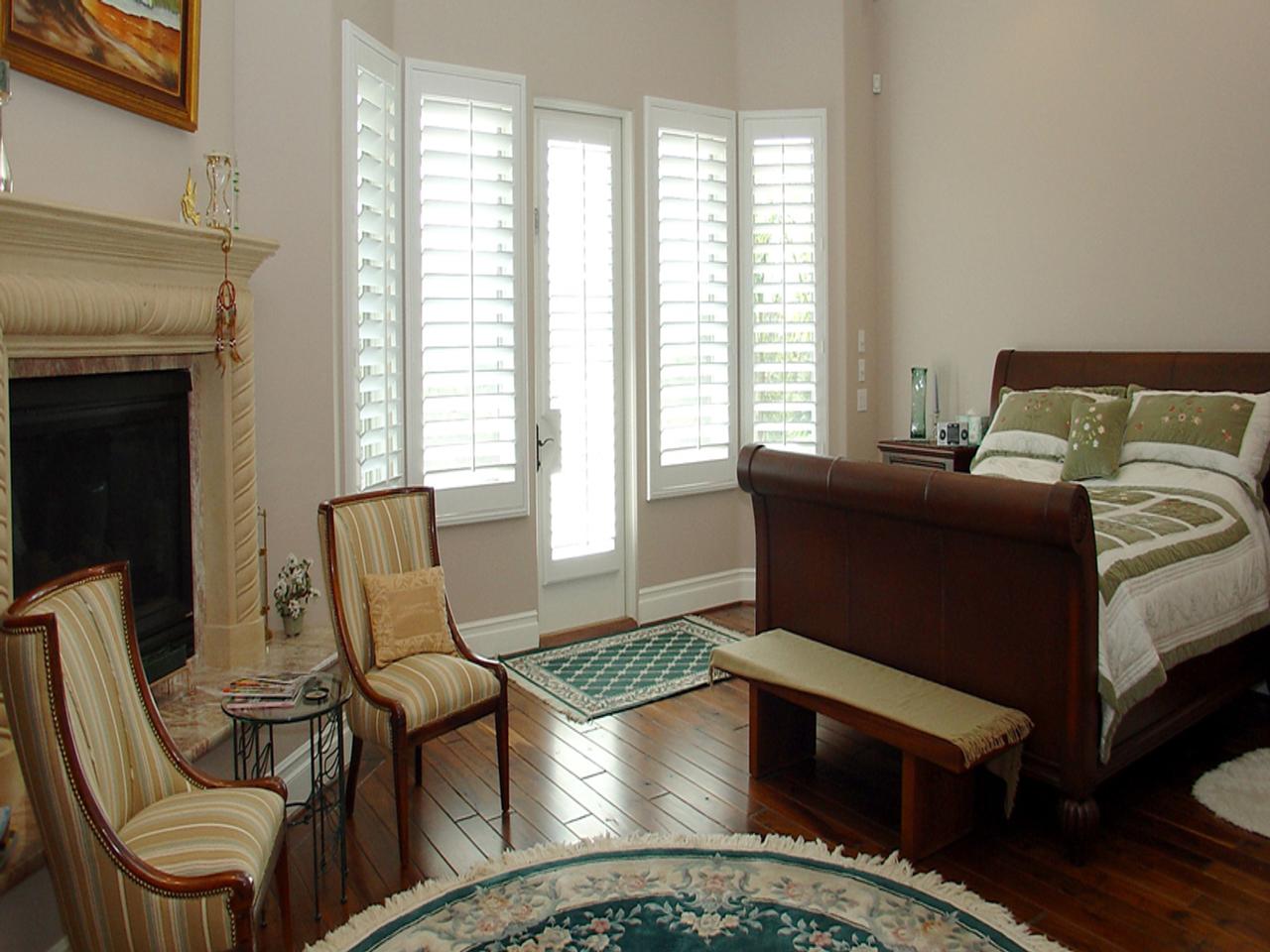 interior shutters on bedroom windows