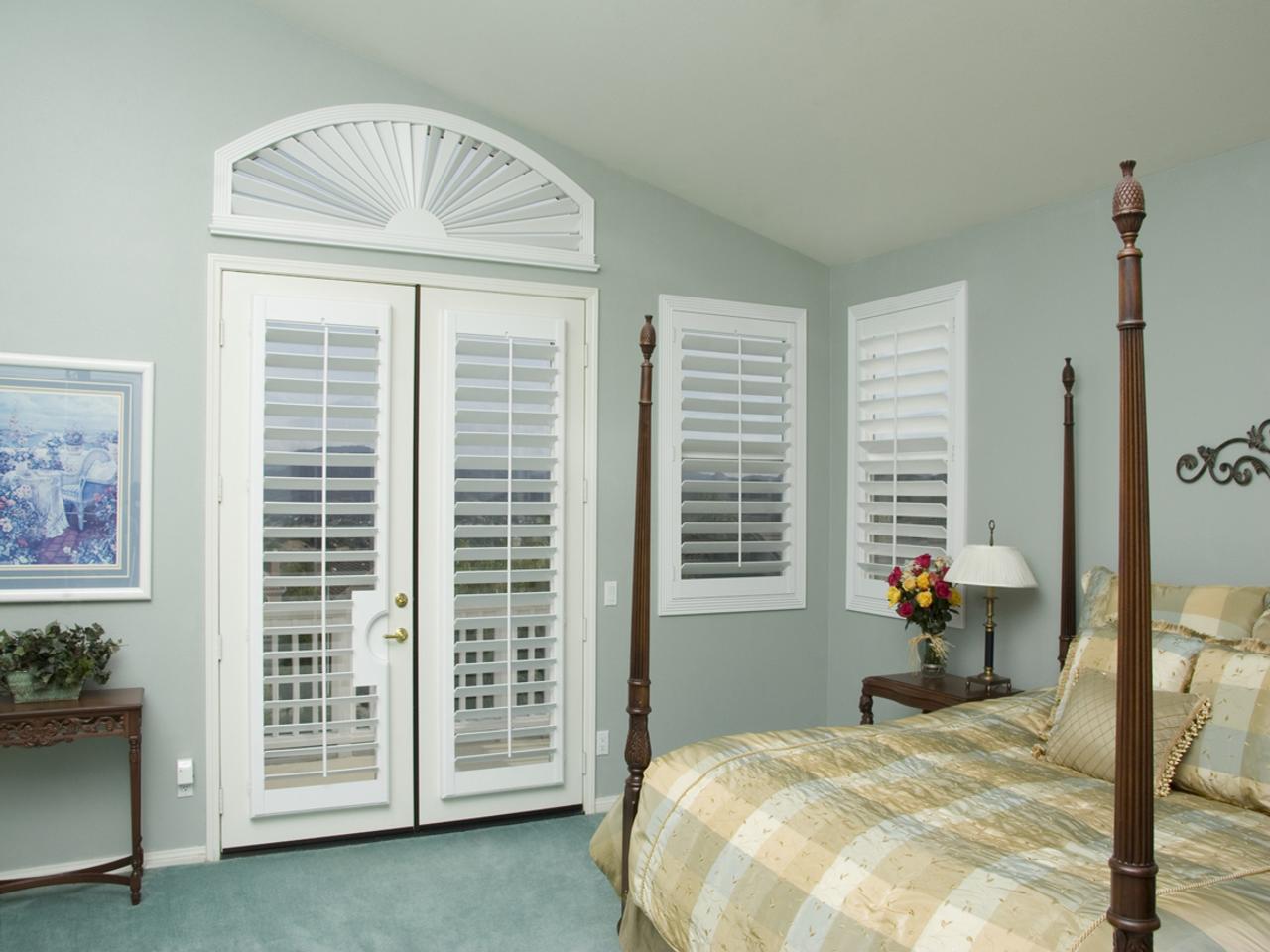 interior shutters on bedroom windows