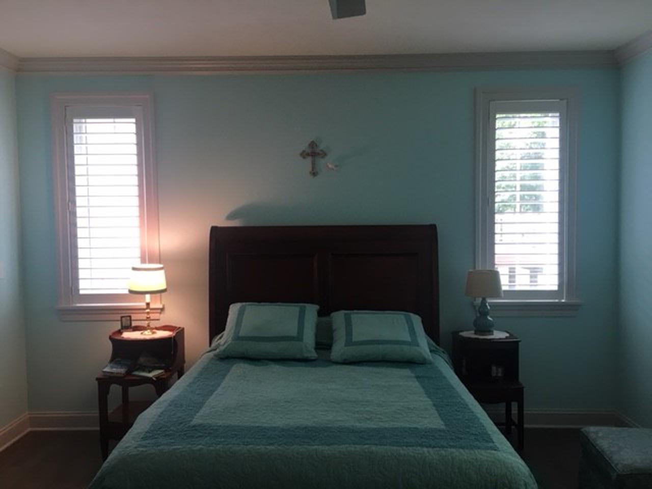 interior shutters on bedroom windows