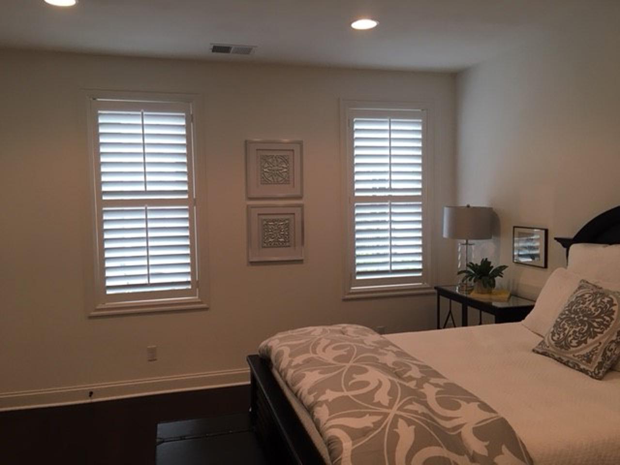 interior shutters on bedroom windows