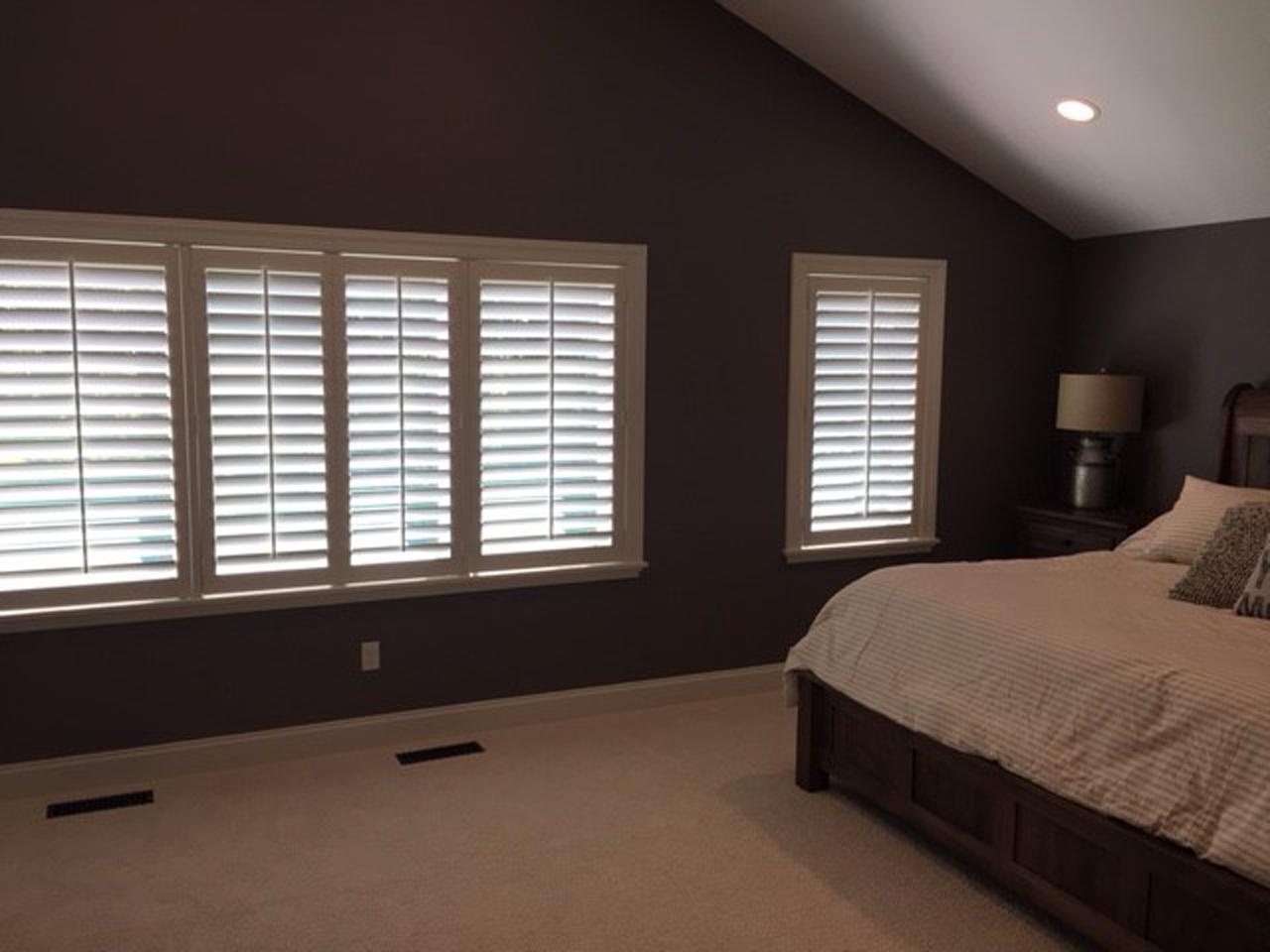 interior shutters on bedroom windows