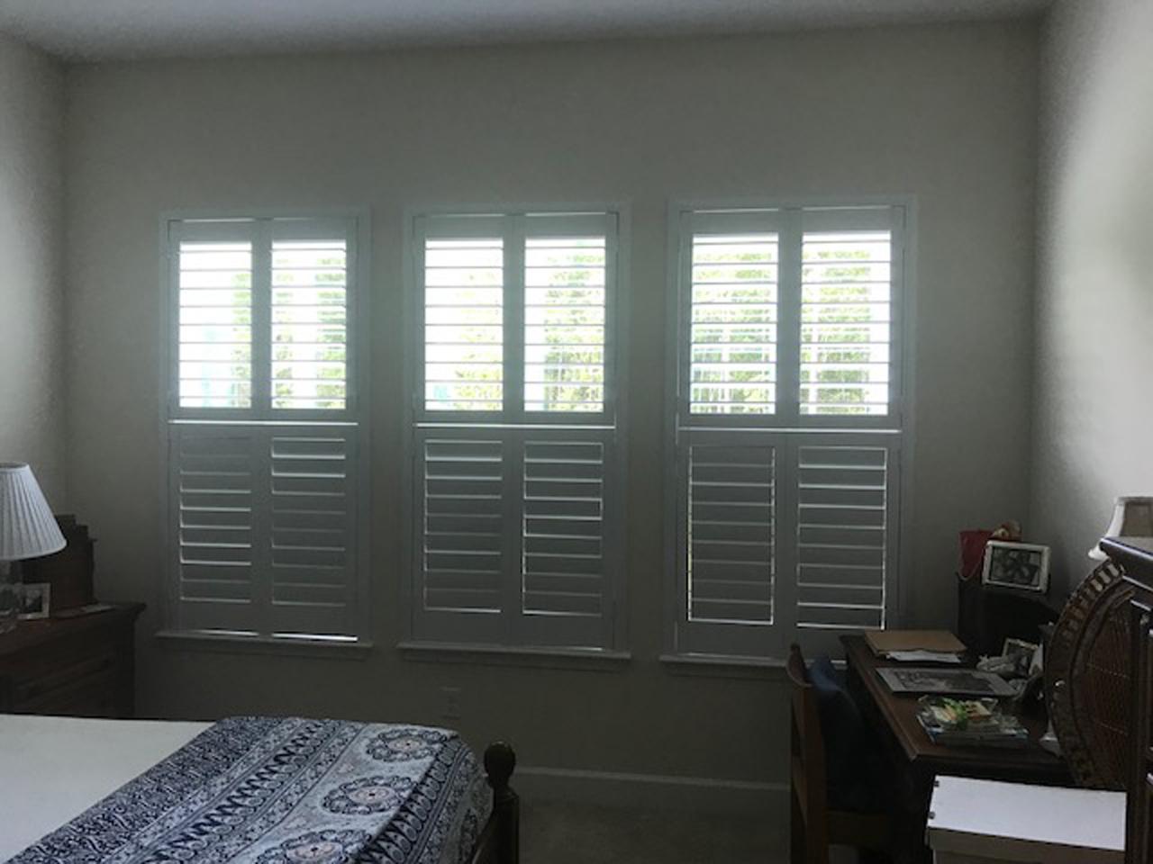 interior shutters on bedroom windows