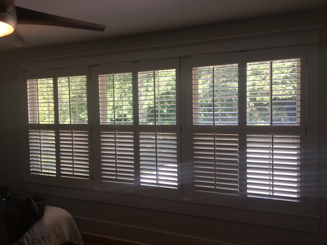 interior shutters on bedroom windows